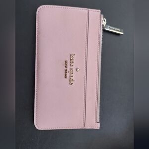 Kate Spade Light Pink Wallet with Silver Accents